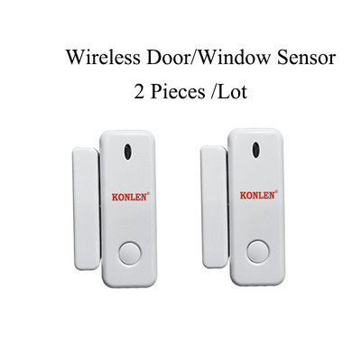 Bezdrôtový PIR detektor pohybu, senzor dverí, okien, požiaru, dymu, plynu, stroboskopická siréna, príslušenstvo 433 MHz pre alarm KONLEN