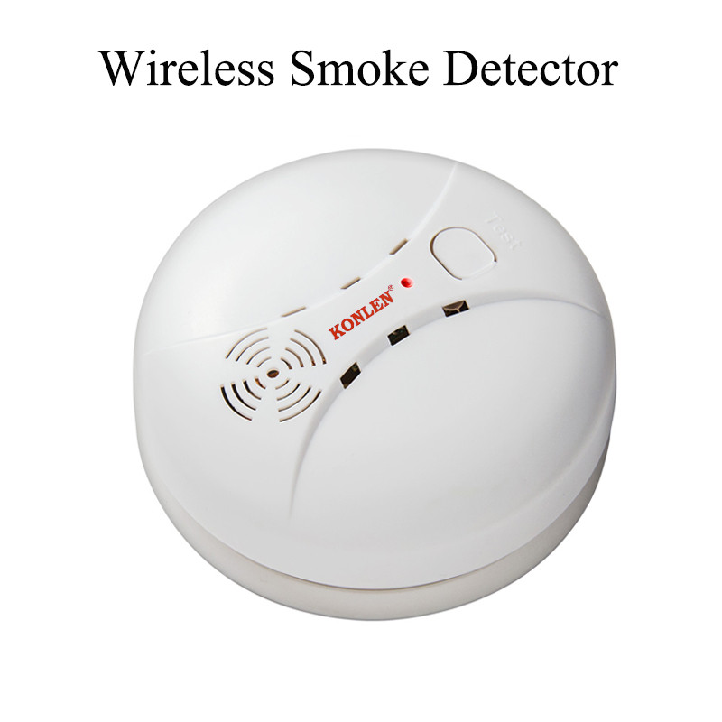 Bezdrôtový PIR detektor pohybu, senzor dverí, okien, požiaru, dymu, plynu, stroboskopická siréna, príslušenstvo 433 MHz pre alarm KONLEN