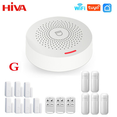 Wifi viedās mājas signalizācijas sistēma bezvadu 433 MHz apsardzes signalizācija Tuya Smart Life App Control bezvadu mājas signalizācijas komplekts