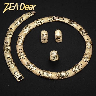 ZEA Dear Fashion Set de bijuterii pentru femei Saudi Comerț cu ridicata Ieftin Set de bijuterii africane de mireasă Cadou de logodnă