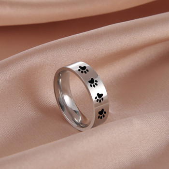 Skyrim από ανοξείδωτο ατσάλι ίχνη σκύλου Δαχτυλίδια για άνδρες Γυναίκες Χαριτωμένα πόδια ζώων Δαχτυλίδι δάχτυλα Κοσμήματα Δώρο γενεθλίων Φίλοι Χονδρική
