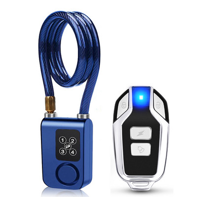 Awapow Bike Alarm Code Lock Bezdrôtový diaľkový ovládač Proti krádeži Cyklistický alarm 110dB Vibrácie proti vlámaniu Cyklistický alarm s heslom