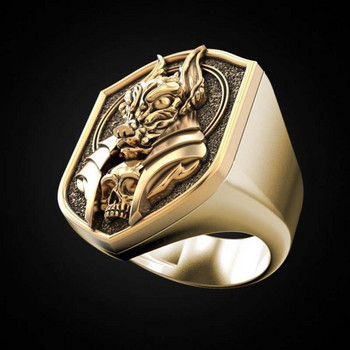 Νέο 2020 Το δαχτυλίδι του Anubis Ο Αιγύπτιος Θεός του Θανάτου golring-επιμεταλλωμένο δαχτυλίδι λυκάνθρωπος