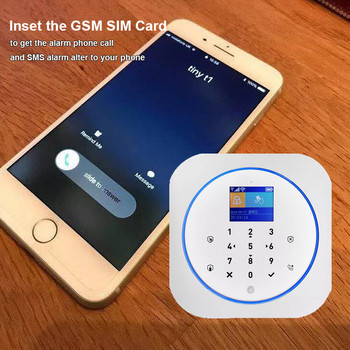 Wofea Smart Home Security 2 в 1 Безжична Wifi и GSM алармена система Работа с APP Touch Keyboard LCD RFID Tag Control Alexa