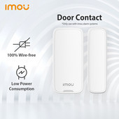 IMOU Smart 433MHz Detector de senzor magnetic pentru fereastră de ușă fără fir pentru interior pentru sistemul de alarmă de securitate la domiciliu (bateria nu este inclusă)