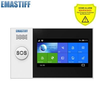 4,3-tolline TFT ekraan Tuya WIFI GSM Kodu sissemurdmise turvasignalisatsioonisüsteem Juhtme liikumisandur APP juht tulekahju suitsuanduri alarm