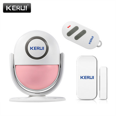 KERUI P6 sveiciena trauksmes signāls bezvadu drošības aizsardzība infrasarkanais IR kustības sensors, durvju zvans, durvju zvans + tālvadības pults