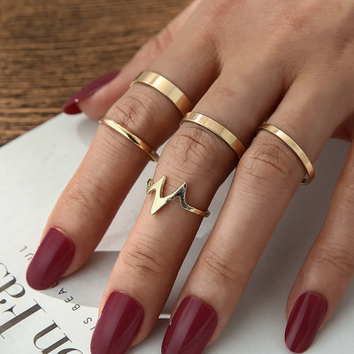 Novi boemski set prstenja za žene Vintage Antikna zlatna boja Laides Retro Dodaci za prste anillos mujer Retro bague femme