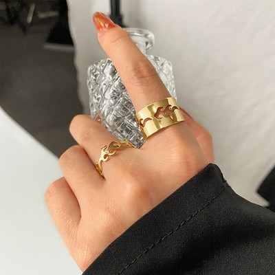 Novi boemski set prstenja za žene Vintage Antikna zlatna boja Laides Retro Dodaci za prste anillos mujer Retro bague femme