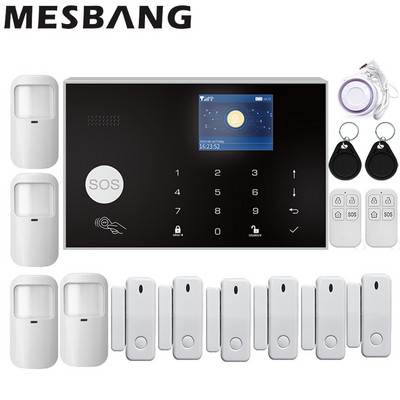 WIFI GSM Kućni bežični sigurnosni alarmni sustav Kompleti Protuprovalni alarm Detektor pokreta protiv kućnih ljubimaca Tuya Alexa APP Wifi kamera 11 jezika