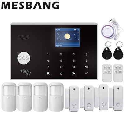 WIFI GSM Kućni bežični sigurnosni alarmni sustav Kompleti Protuprovalni alarm Detektor pokreta protiv kućnih ljubimaca Tuya Alexa APP Wifi kamera 11 jezika