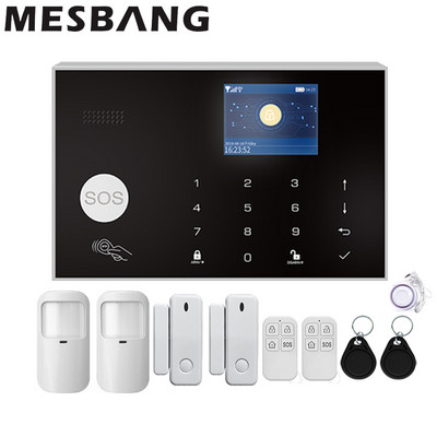 WIFI GSM Kućni bežični sigurnosni alarmni sustav Kompleti Protuprovalni alarm Detektor pokreta protiv kućnih ljubimaca Tuya Alexa APP Wifi kamera 11 jezika