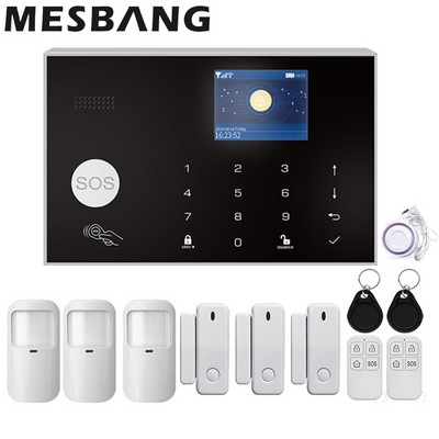 WIFI GSM Kućni bežični sigurnosni alarmni sustav Kompleti Protuprovalni alarm Detektor pokreta protiv kućnih ljubimaca Tuya Alexa APP Wifi kamera 11 jezika