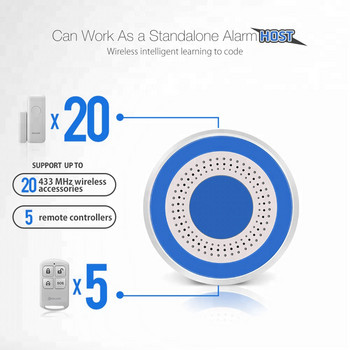 Безжична светкавична светкавична сирена 433Mhz WIFI звук и светкавичен светкавичен сензор USB захранване за домашна алармена система