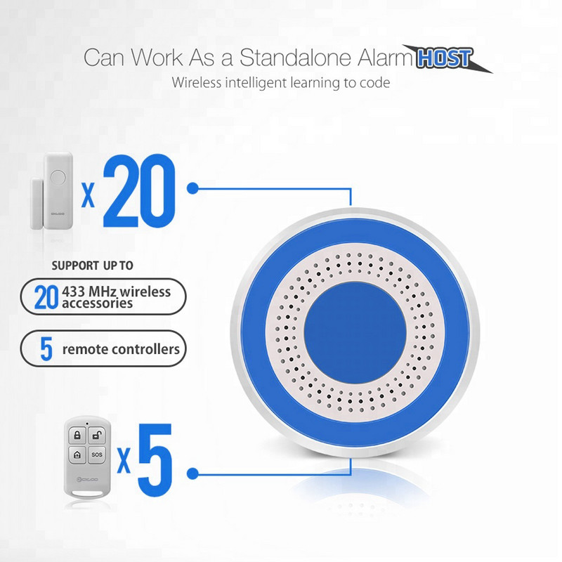 Sirenă stroboscopică bliț fără fir 433Mhz WIFI sunet și senzor stroboscop bliț Alimentare USB pentru sistem de alarmă antiefracție la domiciliu