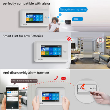 Алармена система 433MHz безжичен WIFI GSM с безжичен детектор за дим Сензор Дистанционно управление против взлом TUYA APP за интелигентен комплект