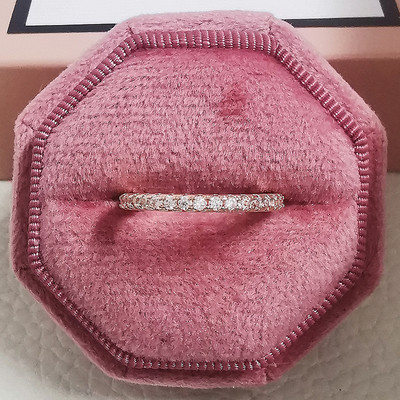 Novi dolazak iz 2023., modni luksuzni zeleni crni ružičasti srebrni vjenčani prsten Eternity Band za žene, poklon za zabave, nakit Z13