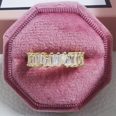 Novi dolazak iz 2023., modni luksuzni zeleni crni ružičasti srebrni vjenčani prsten Eternity Band za žene, poklon za zabave, nakit Z13