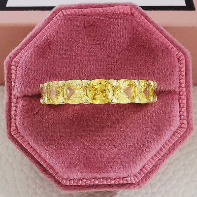 Novi dolazak iz 2023., modni luksuzni zeleni crni ružičasti srebrni vjenčani prsten Eternity Band za žene, poklon za zabave, nakit Z13