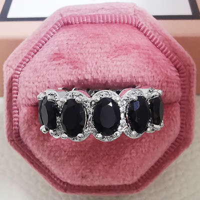 Novi dolazak iz 2023., modni luksuzni zeleni crni ružičasti srebrni vjenčani prsten Eternity Band za žene, poklon za zabave, nakit Z13