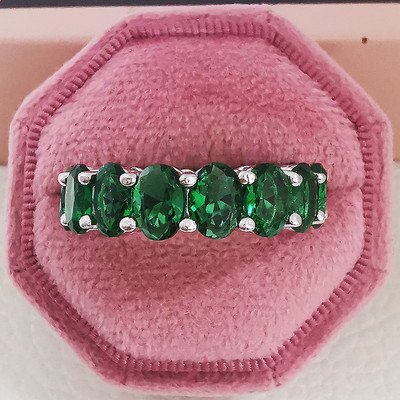 Novi dolazak iz 2023., modni luksuzni zeleni crni ružičasti srebrni vjenčani prsten Eternity Band za žene, poklon za zabave, nakit Z13