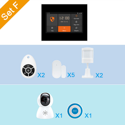 Tuya viedās mājas signalizācijas sistēma WiFi GSM drošības aizsardzība pret ielaušanās komplekts smart life APP tālvadības pults OTA ar sirēnas kustības sensoru