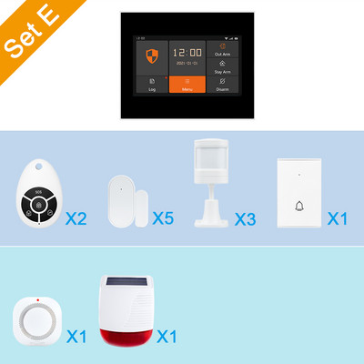 Tuya viedās mājas signalizācijas sistēma WiFi GSM drošības aizsardzība pret ielaušanās komplekts smart life APP tālvadības pults OTA ar sirēnas kustības sensoru
