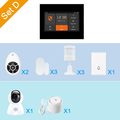 Tuya viedās mājas signalizācijas sistēma WiFi GSM drošības aizsardzība pret ielaušanās komplekts smart life APP tālvadības pults OTA ar sirēnas kustības sensoru