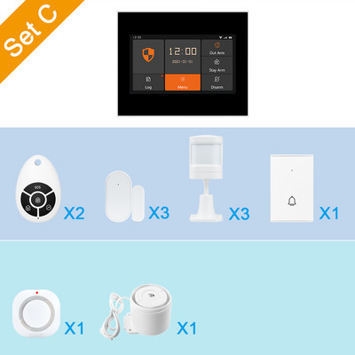 Tuya viedās mājas signalizācijas sistēma WiFi GSM drošības aizsardzība pret ielaušanās komplekts smart life APP tālvadības pults OTA ar sirēnas kustības sensoru