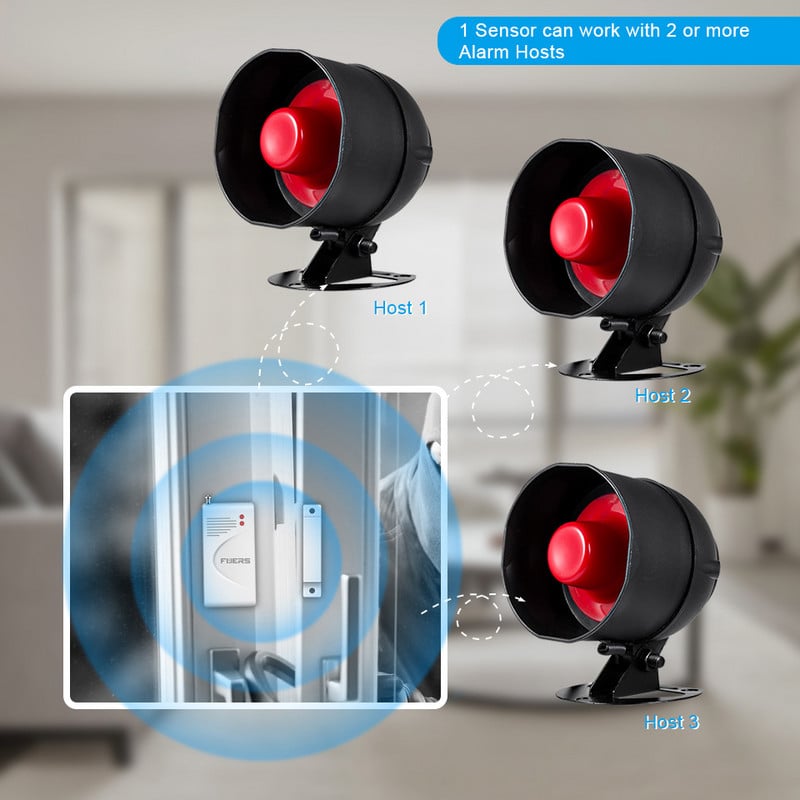 Fuers DIY WIFI Tuya alarmsüsteem Sireen Kõlar Valju heli Kodu alarmsüsteem Juhtmevaba detektor Turvalisus Nutikas juhtjuhtimine