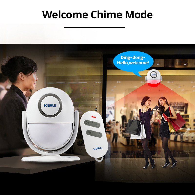 KERUI 125dB PIR liikumishäire uksekell koduvalve juhtmevaba juhtimine sissemurdmisanduri detektor tervitus uksekella SOS häiresüsteemid