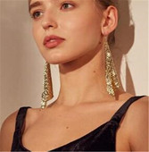 2019 New Statement Ékszer márka flitter Bojt hosszú leejtő fülbevaló női Dangle Olcsó fülbevaló Bijoux Star Long Ladies brincos
