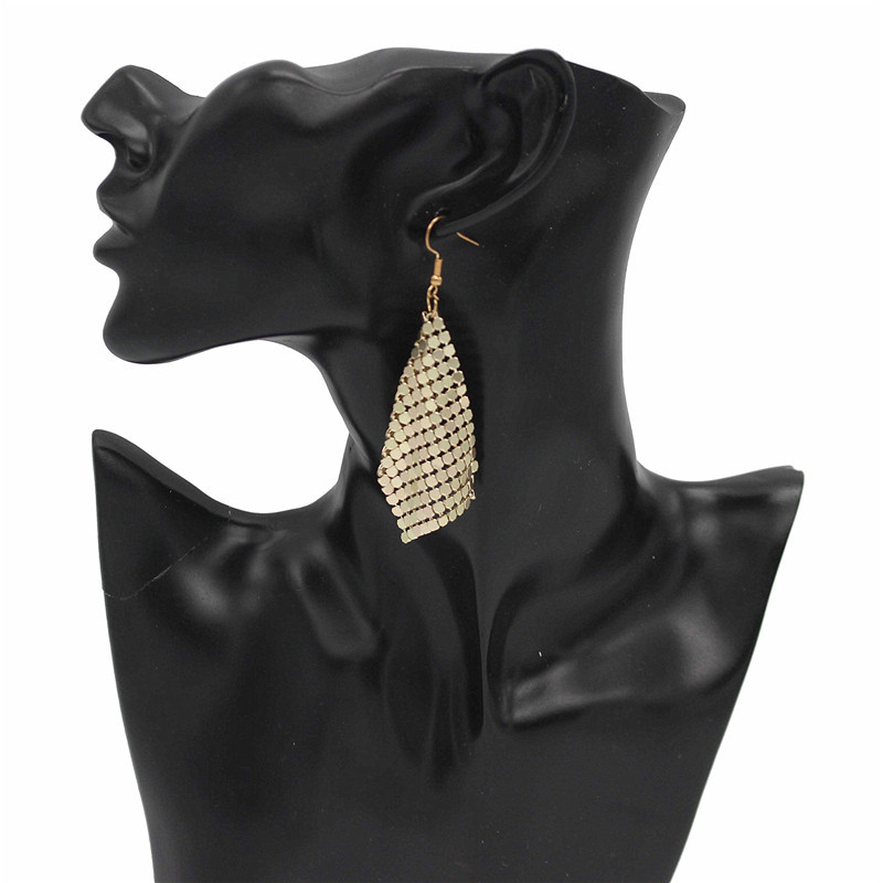 2019 New Statement Ékszer márka flitter Bojt hosszú leejtő fülbevaló női Dangle Olcsó fülbevaló Bijoux Star Long Ladies brincos