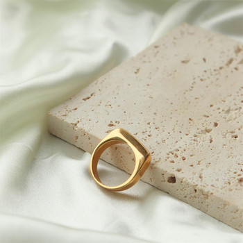 eManco Ομαλό πανκ χιπ χοπ δαχτυλίδι από ανοξείδωτο ατσάλι για γυναίκες Ανδρικό χρυσό χρώμα Προσαρμοσμένο κοσμηματοπωλείο δώρο γενεθλίων