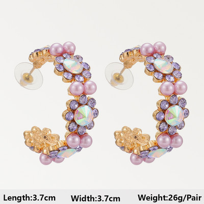 Dlhé visiace náušnice Fialová séria pre ženy, elegantné módne luxusné doplnky do uší, vintage motýľové srdce, geometrické šperky