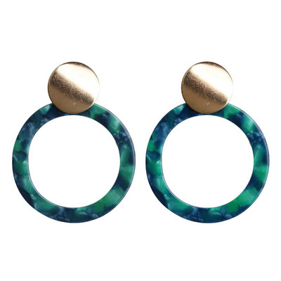 Akrylové acetátové náušnice 2019 Dámske klipsové náušnice Bohemian Big Statement Fashion Circular Luxury Clip-on Stripe Šperky Doplnky