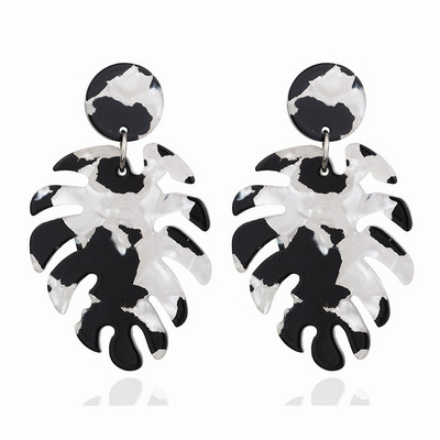 Akrylové acetátové náušnice 2019 Dámske klipsové náušnice Bohemian Big Statement Fashion Circular Luxury Clip-on Stripe Šperky Doplnky