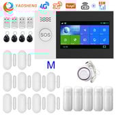 Bezdrôtový 4G WIFI GSM domáci bezpečnostný alarm proti vlámaniu SMS Tuya SmartLife ovládanie pomocou aplikácie s pohybovým senzorom, podpora Alexa a Google