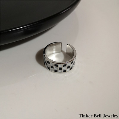 2022 Punk Gothic Geometria Strieborná farba Srdce Kvetinový Kovový Otvorený Nastaviteľný Prsteň Pre Ženy Mužov Dievča Bff Party Grunge Y2k Šperky