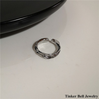 2022 Punk Gothic Geometria Strieborná farba Srdce Kvetinový Kovový Otvorený Nastaviteľný Prsteň Pre Ženy Mužov Dievča Bff Party Grunge Y2k Šperky