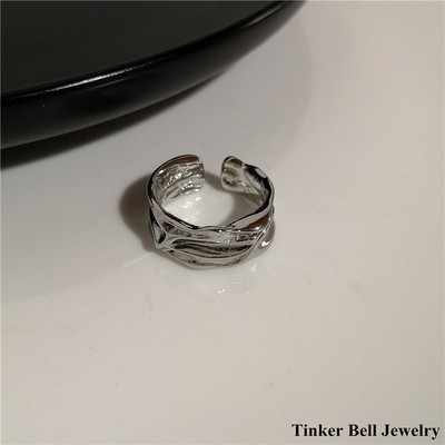 2022 Punk Gothic Geometria Strieborná farba Srdce Kvetinový Kovový Otvorený Nastaviteľný Prsteň Pre Ženy Mužov Dievča Bff Party Grunge Y2k Šperky