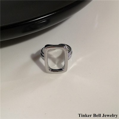 2022 Punk Gothic Geometria Strieborná farba Srdce Kvetinový Kovový Otvorený Nastaviteľný Prsteň Pre Ženy Mužov Dievča Bff Party Grunge Y2k Šperky