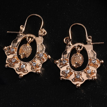Луксозни златни капкови обеци за жени Модни банкетни бижута във формата на таралеж Френска кука Висящи обеци Капкови подаръци