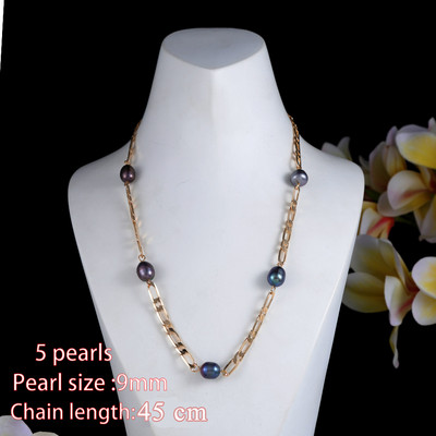 Dámske šperky, pozlátený retiazkový náhrdelník s perlami, trendy náramky so sladkovodnými perlami, sada náhrdelníkov pre ženy, darčeky 2022