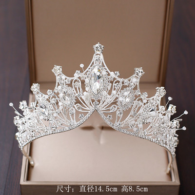 Svadobné šperky v zlatej farbe s kvetinovými krištáľmi, čelenky, korunky, náušnice, náhrdelník, dámske šperky na ples, svadobné šaty