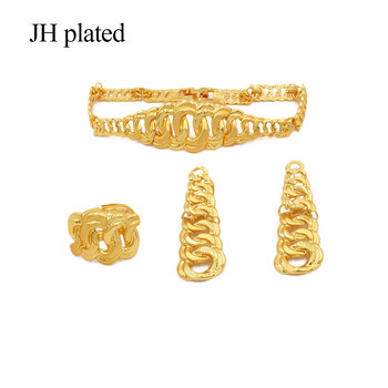 златни комплекти бижута за жени булчински луксозни колиета обеци гривна комплект пръстени индийски африкански сватбени орнаменти подаръци