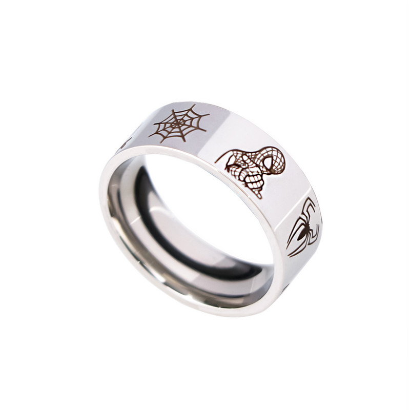 LB3259 Spider-Man Pánsky módny vintage prsteň Cool Stuff Nerezový prsteň Módne párty prstene Pánske šperky