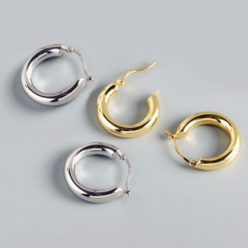 Rinhoo Simple Stud Earrings Винтидж Геометрична елипса Ръчно изработени обеци Парти аксесоари Бижута Подарък за жени