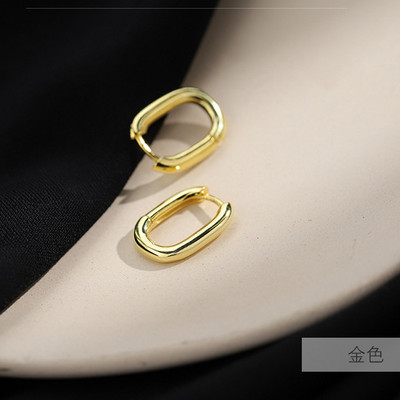 Rinhoo Jednoduché náušnice Vintage geometrické elipsovité ručne vyrobené náušnice Párty doplnky Šperky Darček pre ženy