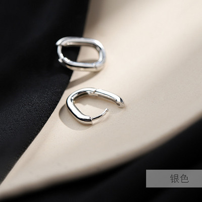 Rinhoo Jednoduché náušnice Vintage geometrické elipsovité ručne vyrobené náušnice Párty doplnky Šperky Darček pre ženy